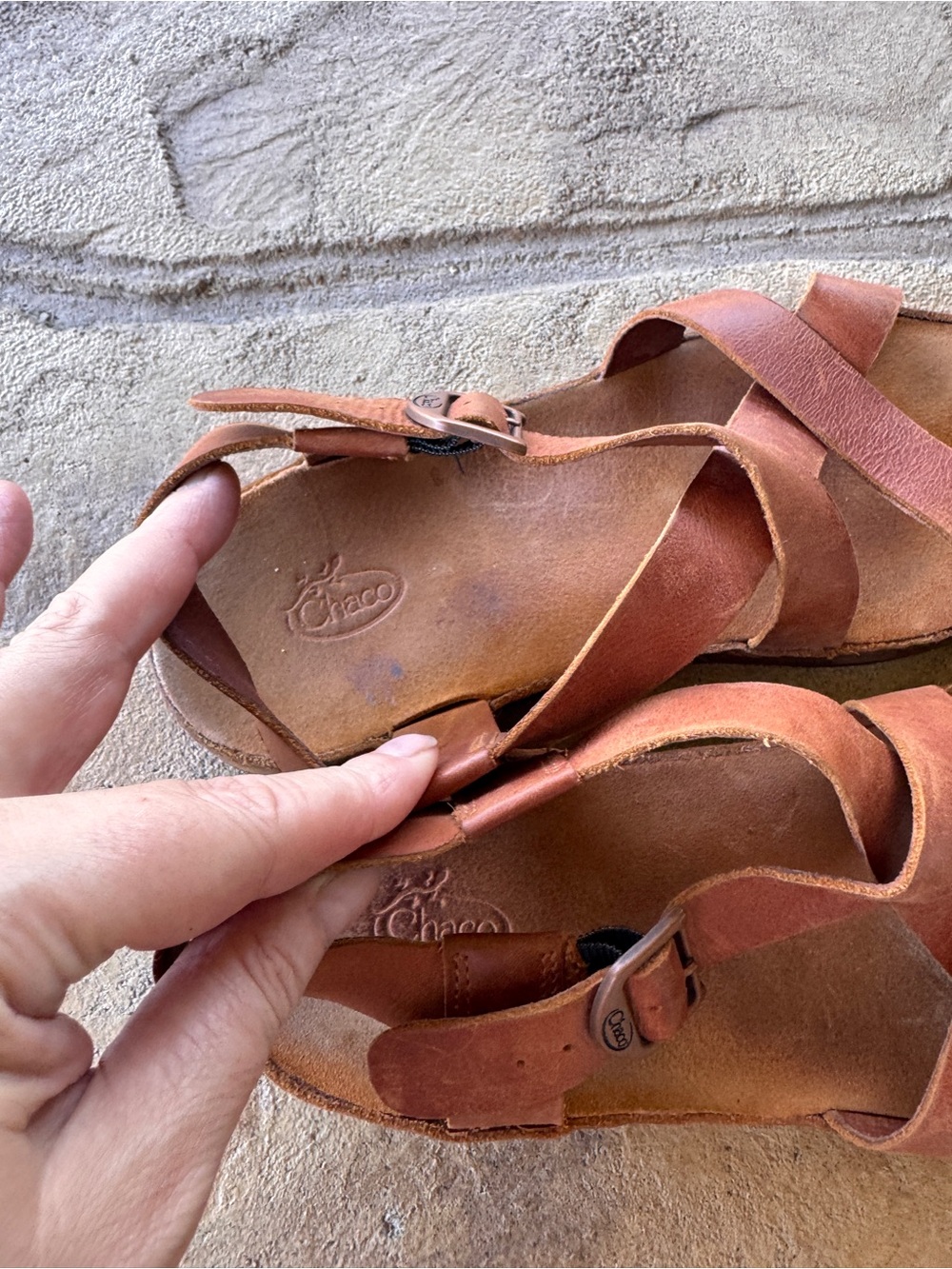 Chaco Wayfarer Leather Strappy Sandals Rust Brown Women’s 9 EU 40 - Picture 9 of 11